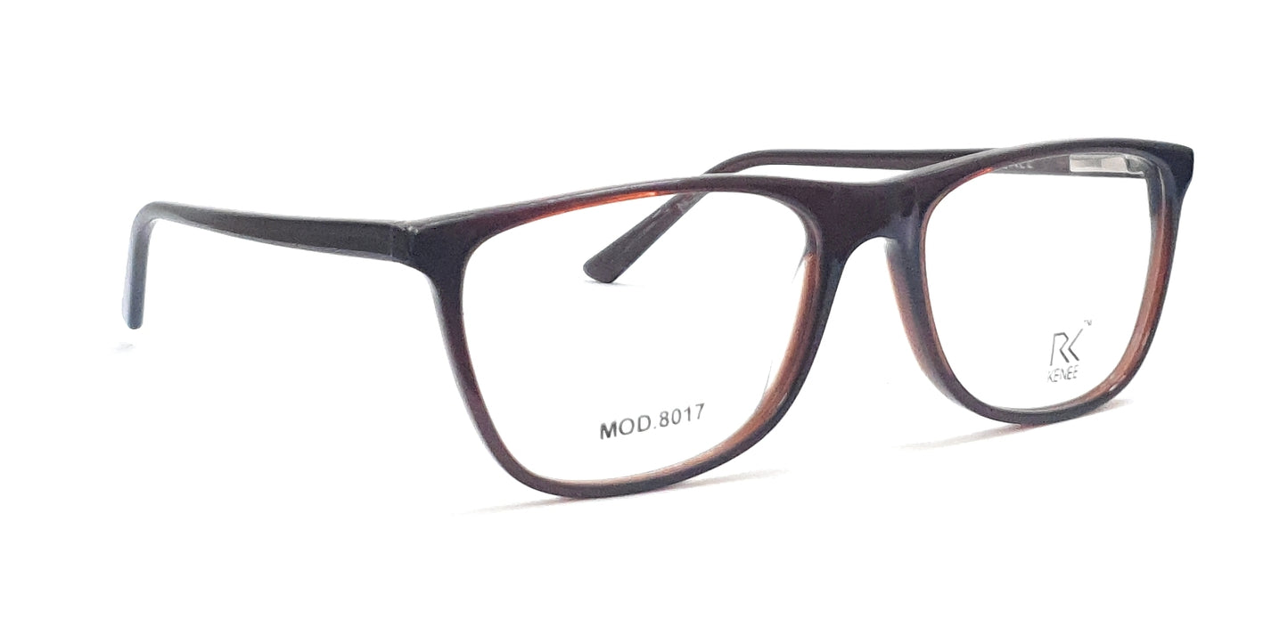 Trendy Rectangle Eyeglasses RK KENEE MOD 8017 Brown