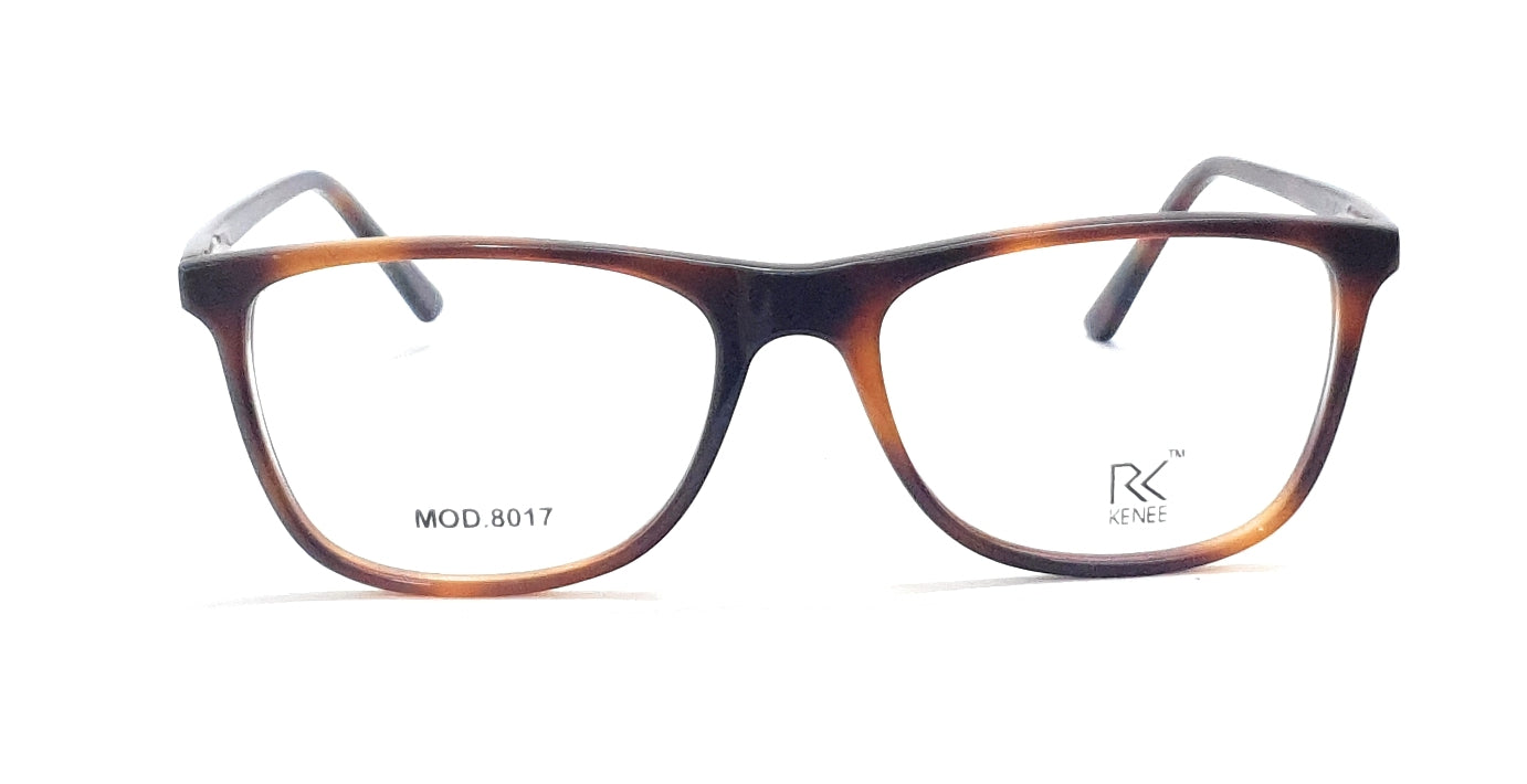 Trendy Rectangle Eyeglasses RK KENEE MOD 8017 DA Brown