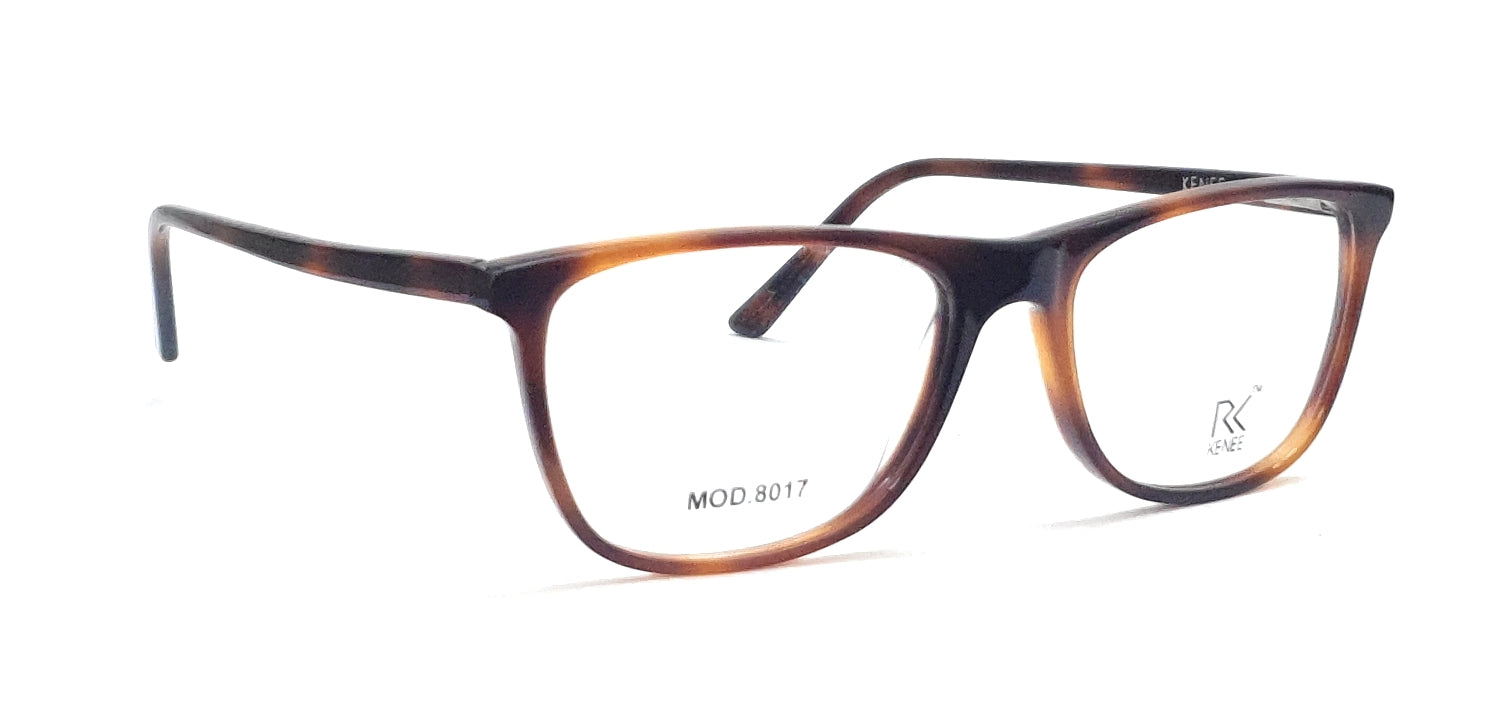 Trendy Rectangle Eyeglasses RK KENEE MOD 8017 DA Brown