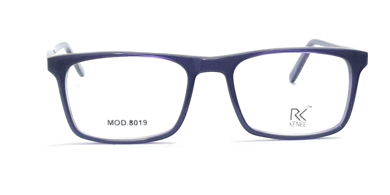 Rectangle Eyeglasses RK KENEE MOD 8019 Black-Purple Tint