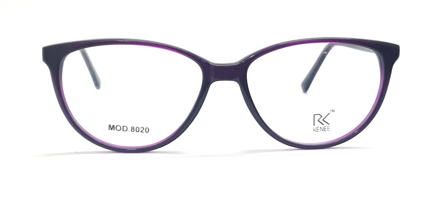 Cateye Eyeglasses RK KENEE MOD 8020 Black-Purple Tint
