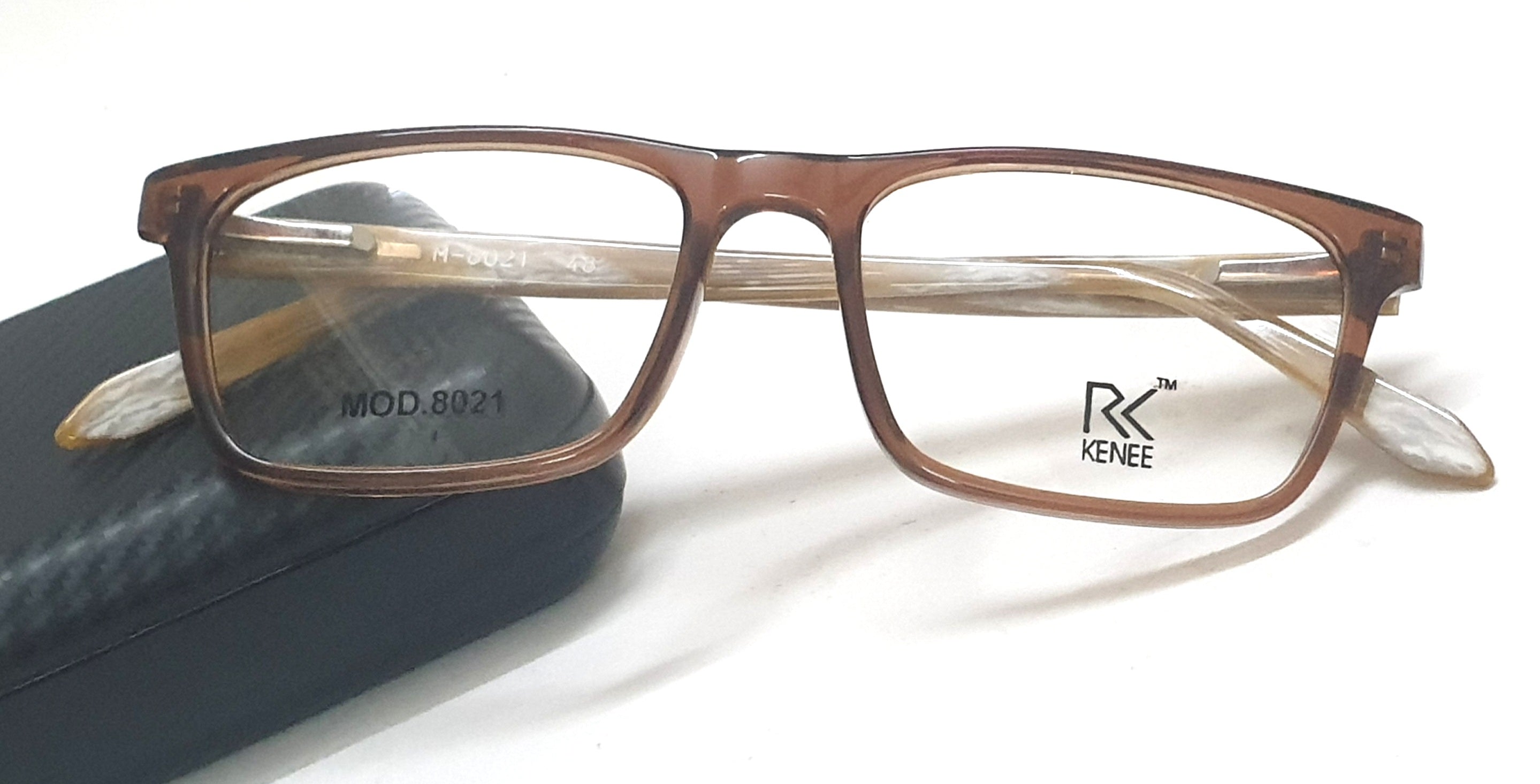 Rectangle eyeglasses for kids RK Kenee Mod 8021 brown