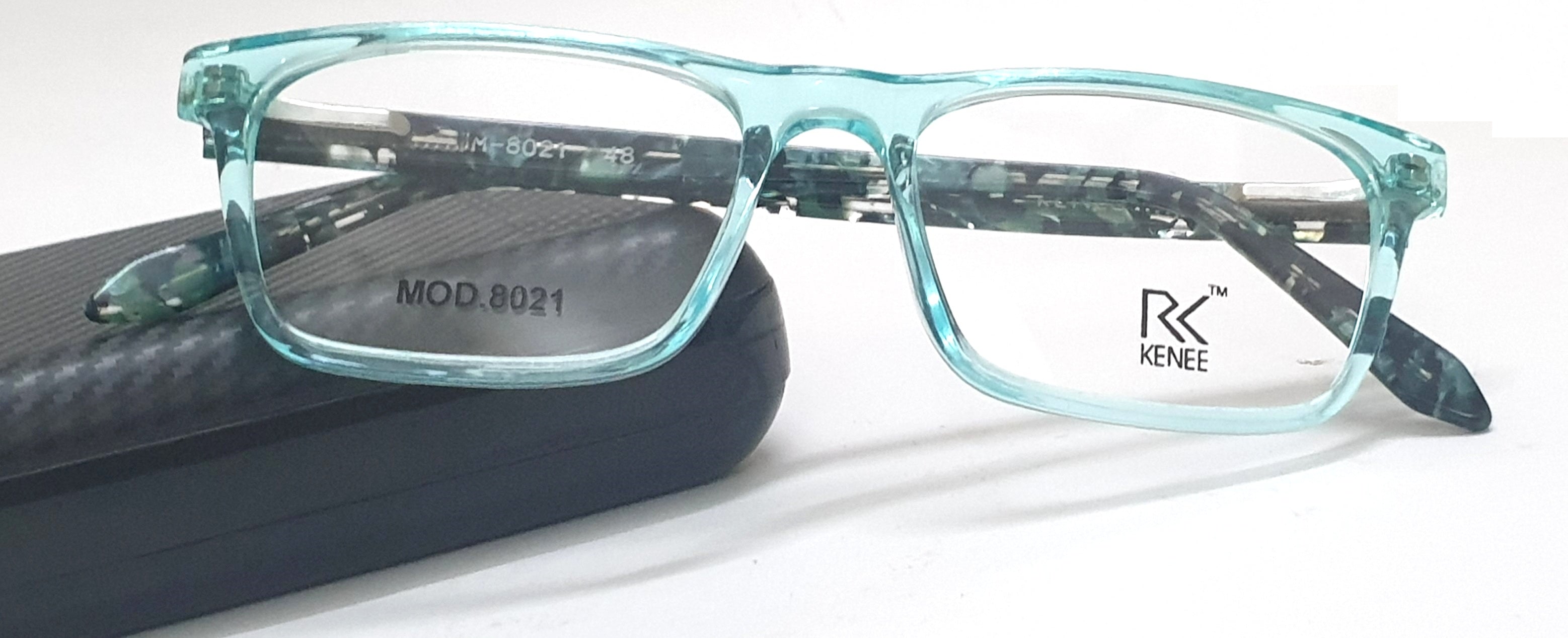 Rectangle eyeglasses for kids RK Kenee Mod 8021 light blue