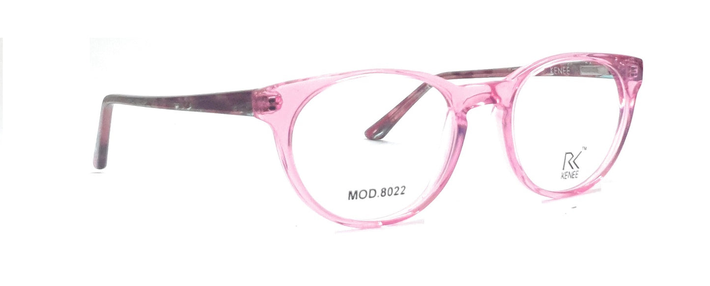 Round Shape Eyeglasses for Kids RK KENEE MOD 8022 Light Pink