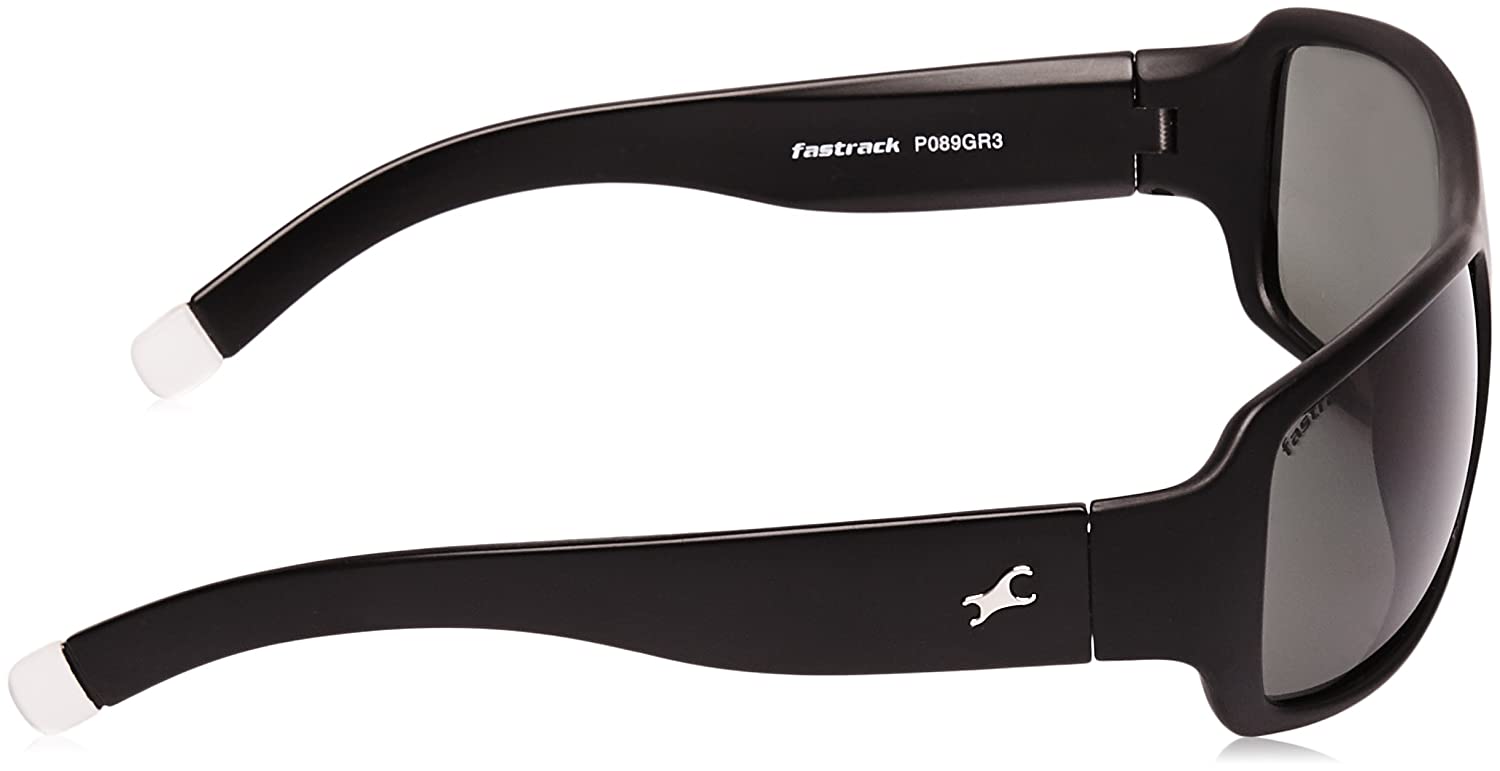 Fastrack Black Wrapround Uniex Sunglasses P089GR3