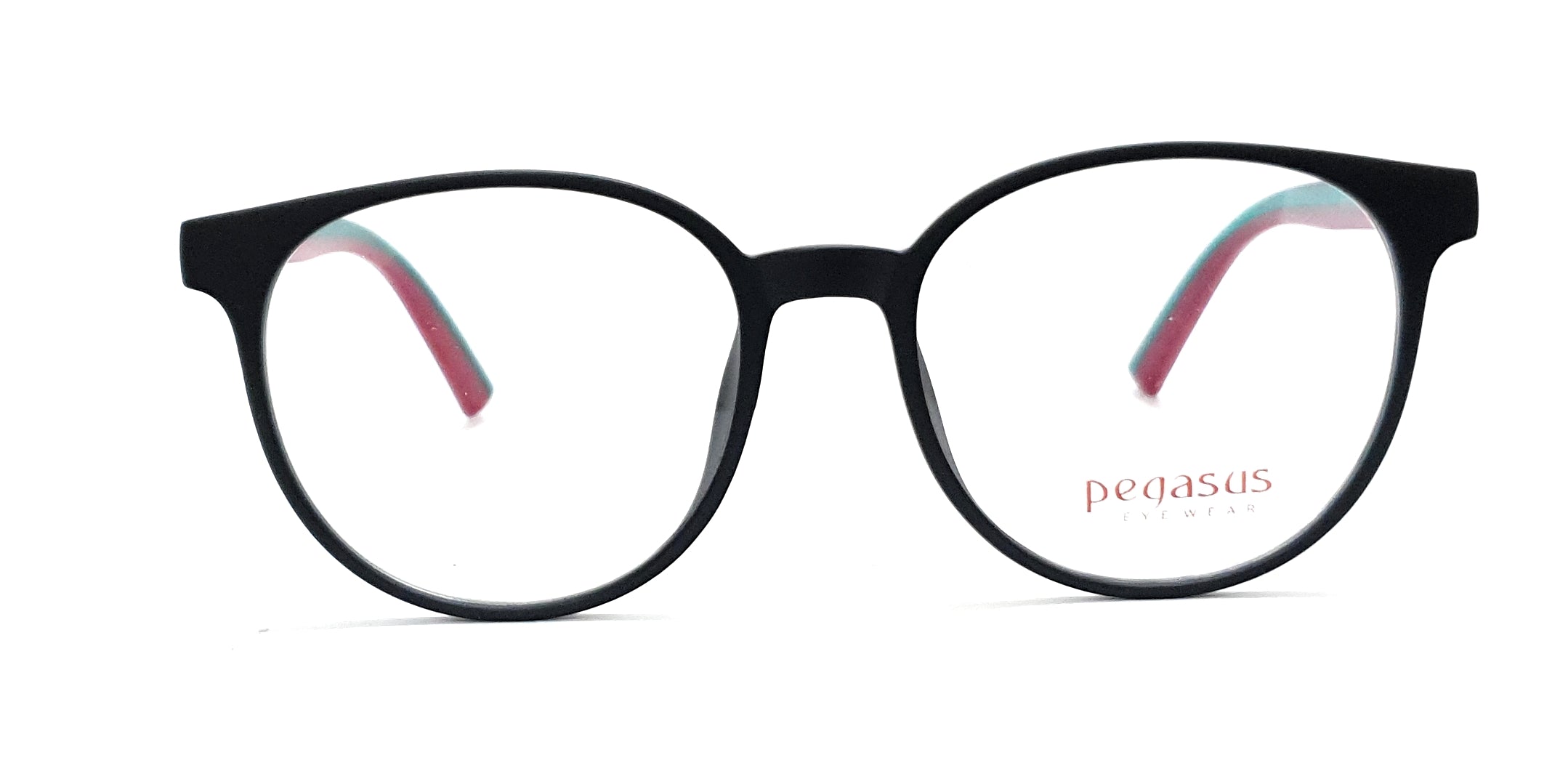 Black spectacle glasses with anti-glare