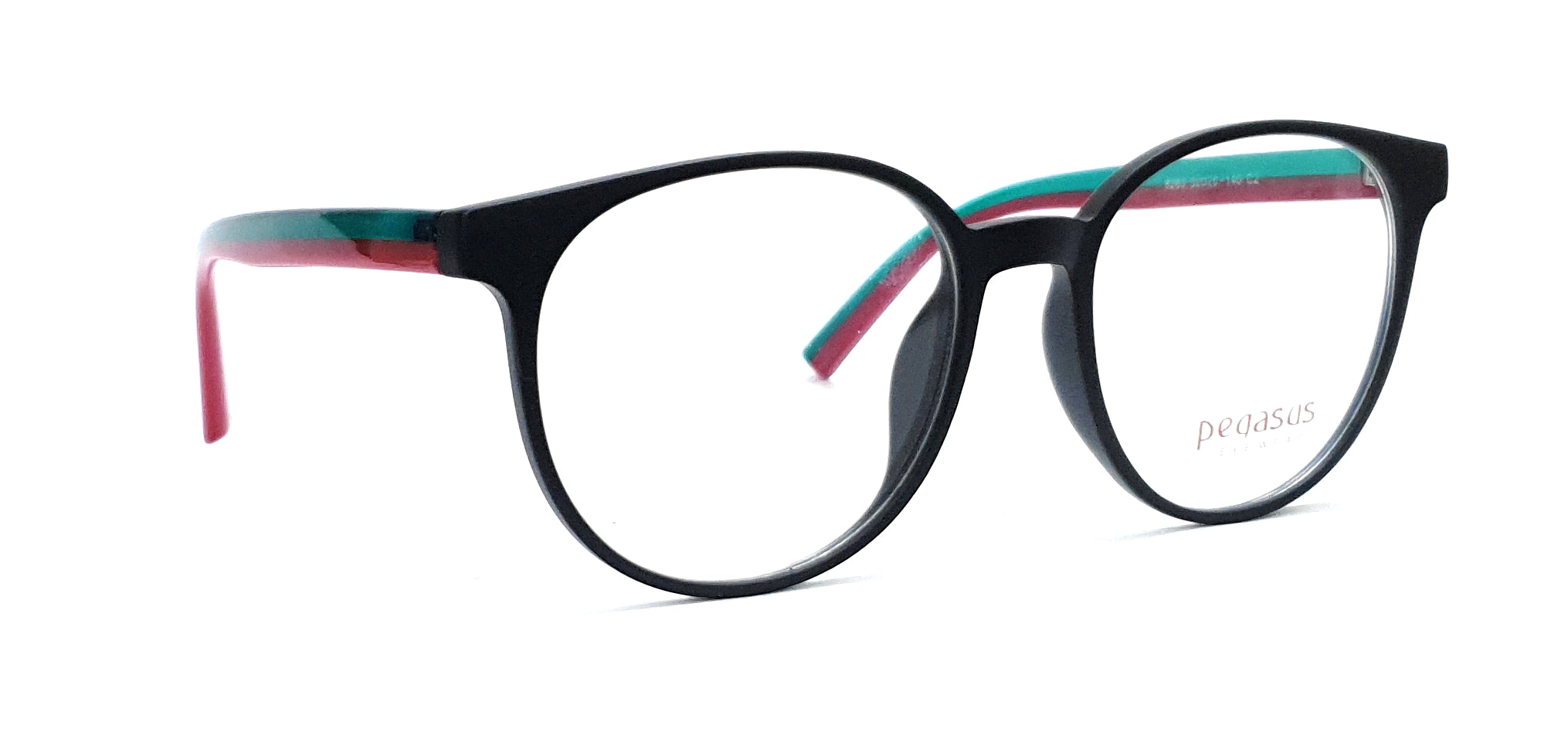 Black spectacle glasses with anti-glare