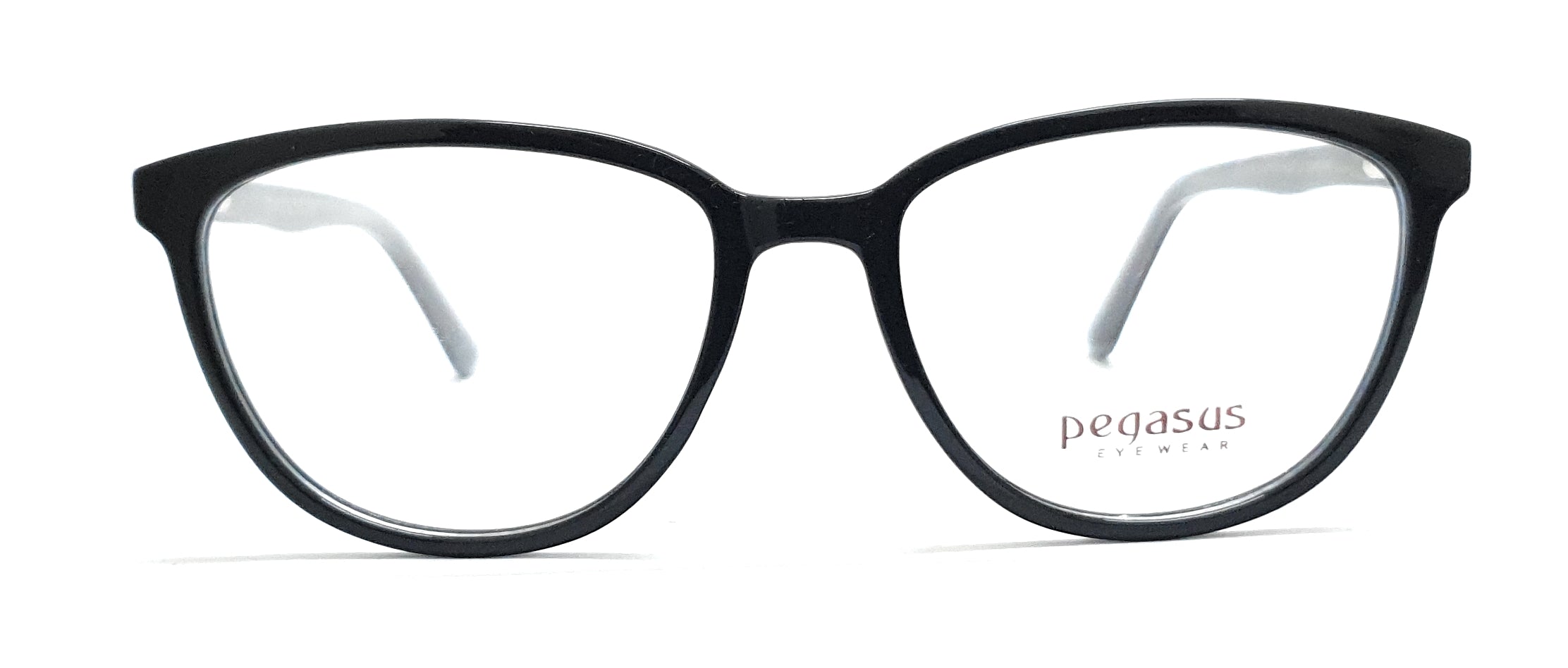 Pegasus Fashionable Eyeglasses Spectacle 1007 with Power ANTI-GLARE-Reflective Glasses Black PE-053