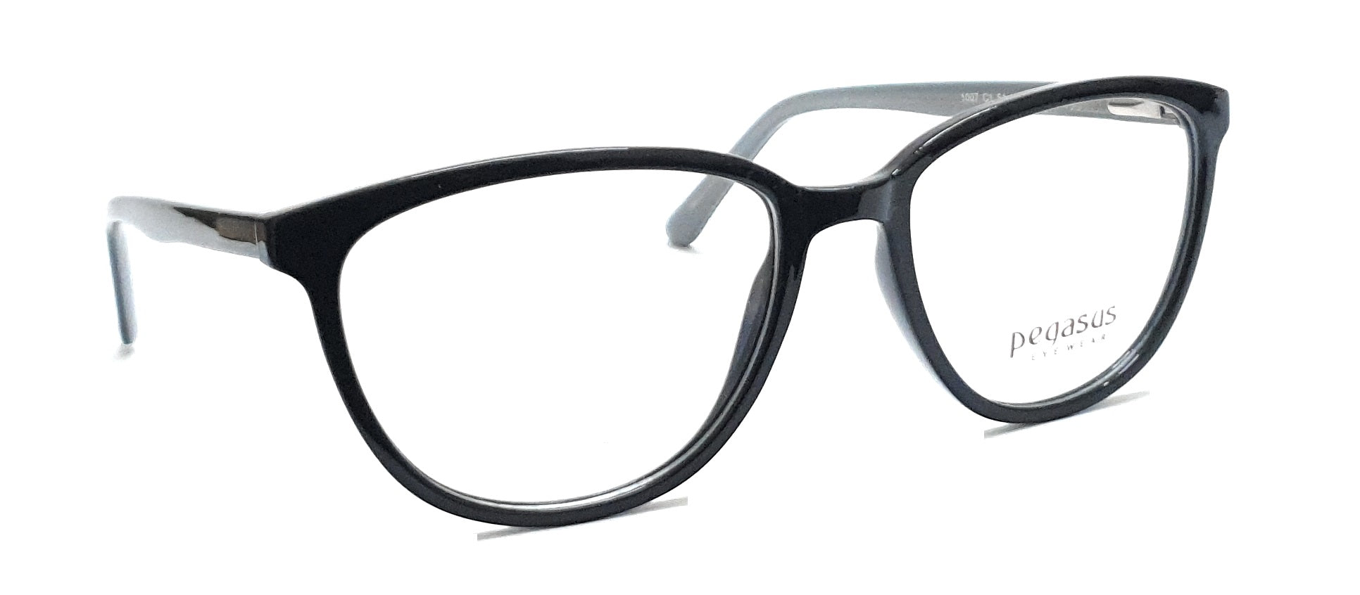 Pegasus Fashionable Eyeglasses Spectacle 1007 with Power ANTI-GLARE-Reflective Glasses Black PE-053