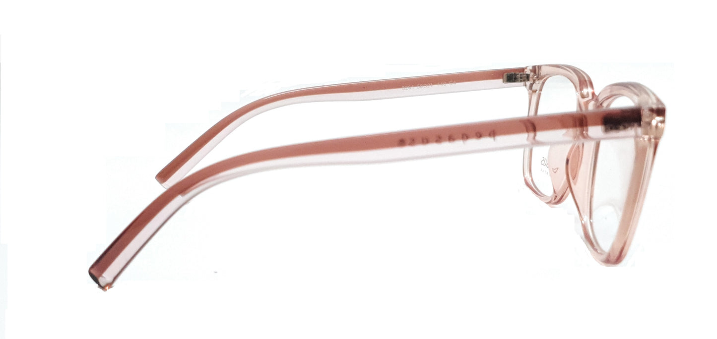Pegasus Eyeglasses Spectacle 8261 with Power ANTI-GLARE-Reflective Glasses Brown Transparent PE-045