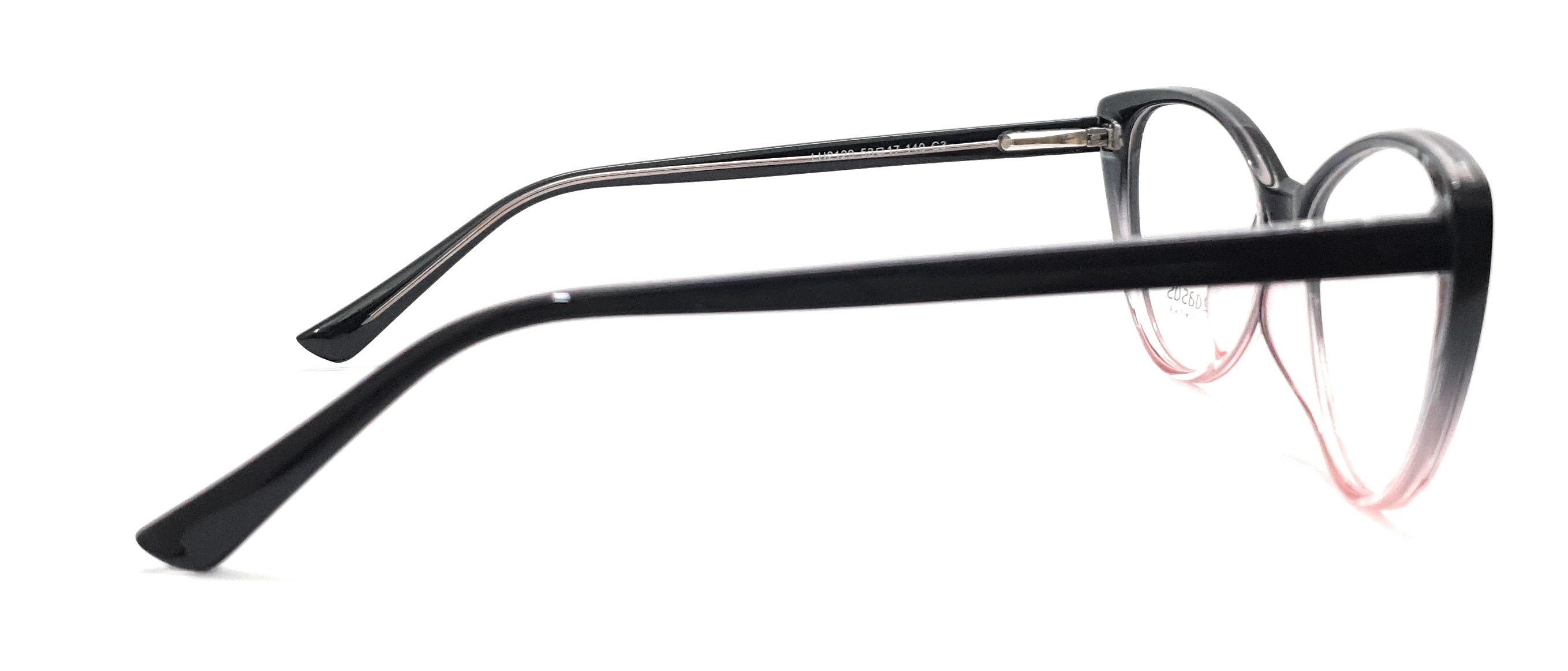 Pegasus CatEye Eyeglasses Spectacle LH2129 with Power ANTI-GLARE-Reflective Glasses Gradual Black PE-012