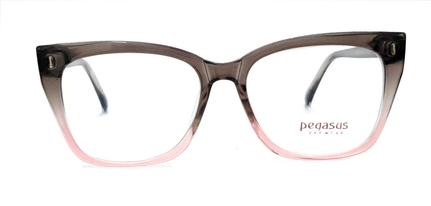 Pegasus Retro Eyeglasses Spectacle LH6003 with Power ANTI-GLARE-Reflective Glasses Gradual Black PE-026