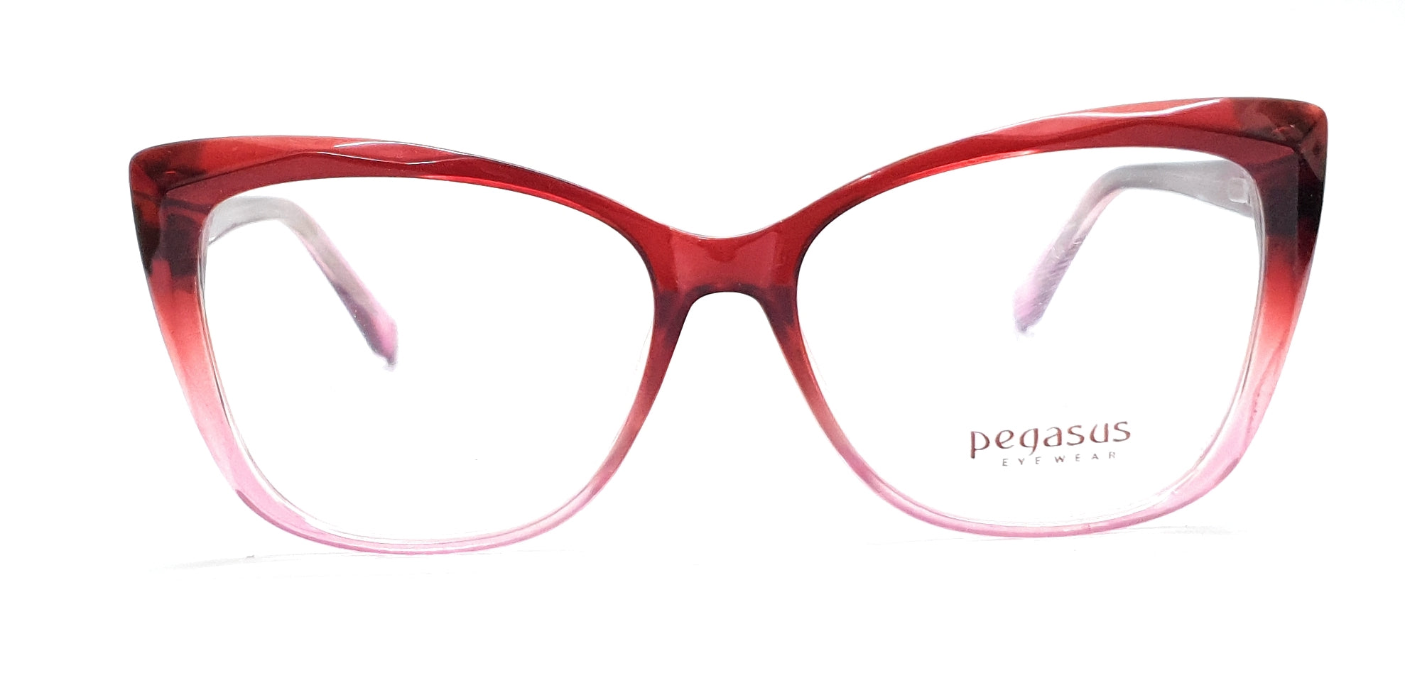 Pegasus Cateye Eyeglasses Spectacle LH3004 with Power ANTI-GLARE-Reflective Glasses Red-Pink PE-004