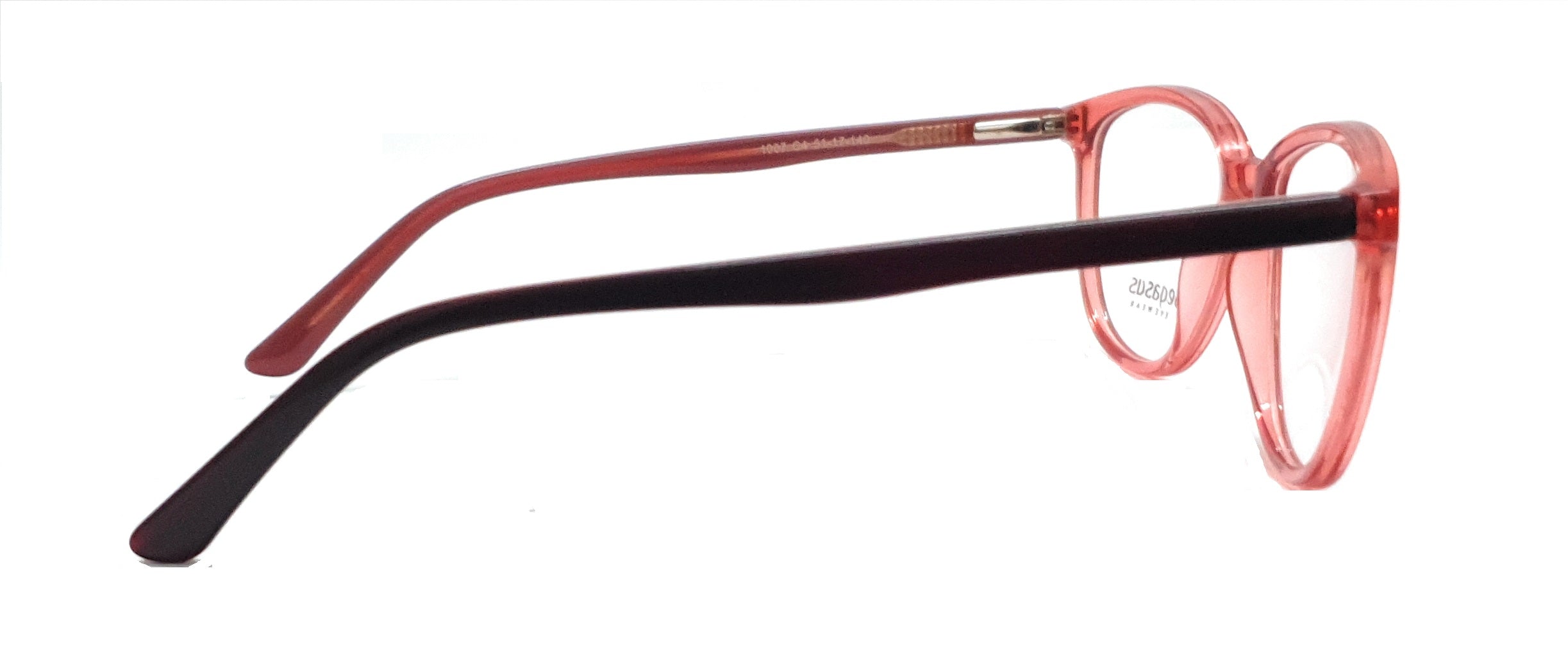 Pegasus Fashionable Eyeglasses Spectacle 1007 with Power ANTI-GLARE-Reflective Glasses Red PE-054