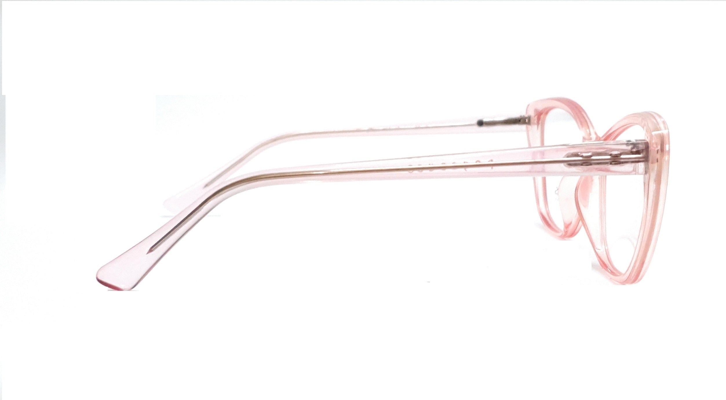 Pegasus Cateye Eyeglasses Spectacle LH3008 with Power ANTI-GLARE-Reflective Glasses Transparent Pink PE-019