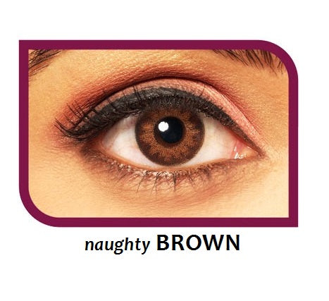 Polylite Monthly Color Disposable Contact Lenses Naughty Brown ( 2pcs in Pack )
