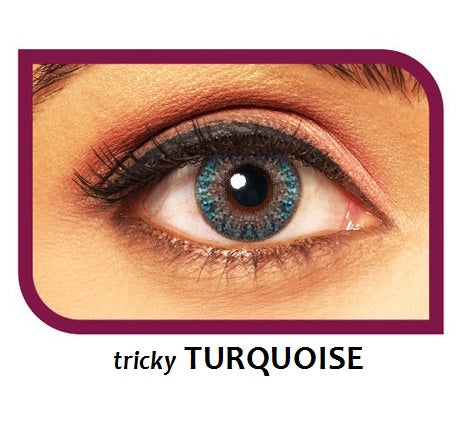 Tricky Turquoise Polylite Monthly Color Contact Lenses Image