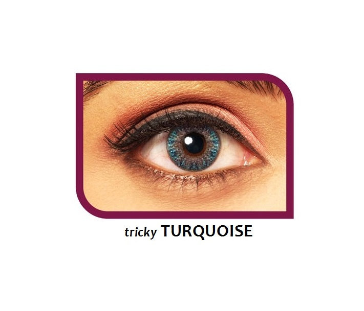 Tricky Turquoise Polylite Monthly Color Contact Lenses Image