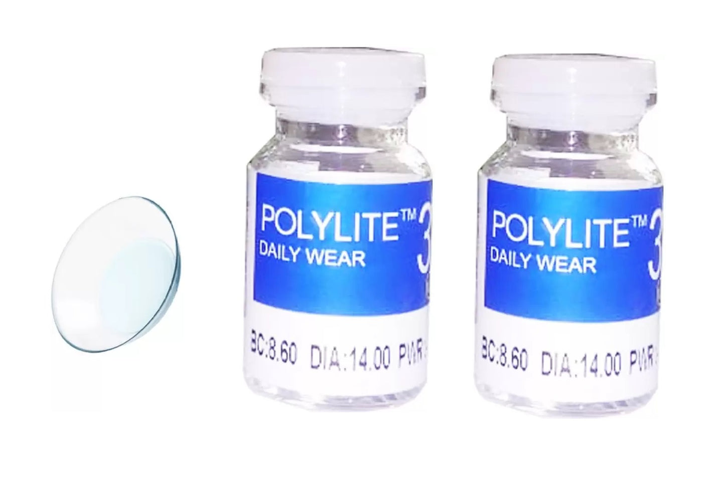 Polylite 38 Clear Yearly Disposable Contact Lenses ( 2pcs in Pack )