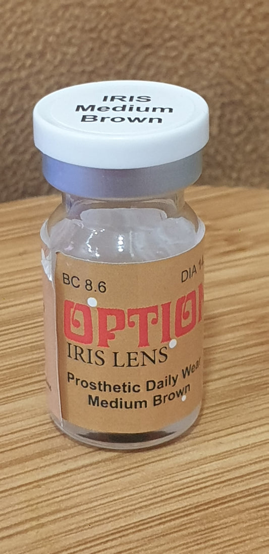 Prosthetic Contact lenses Medium Brown OPTION