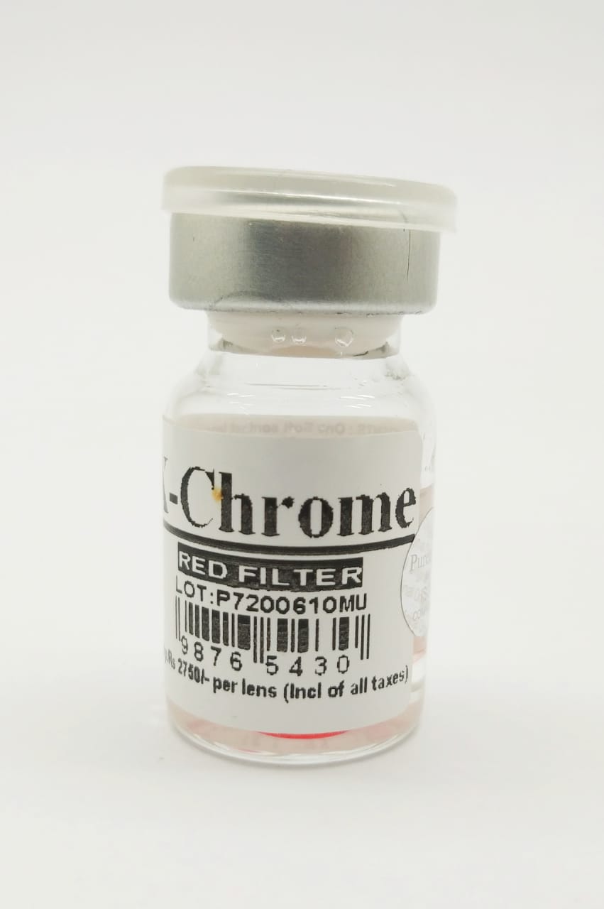 Red Filter X-Chrome Contact Lenses Image