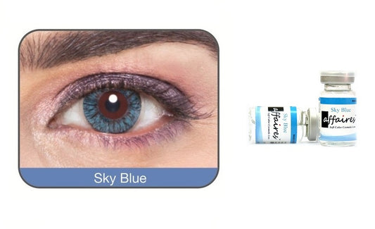 Affaires Color Yearly Contact Lenses One Tone Sky Blue Color ( 2pcs in Pack )