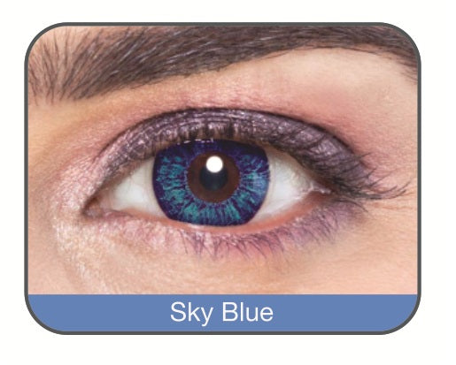 Affaires Color Yearly Contact Lenses Two Tone Sky Blue Color ( 2pcs in Pack )