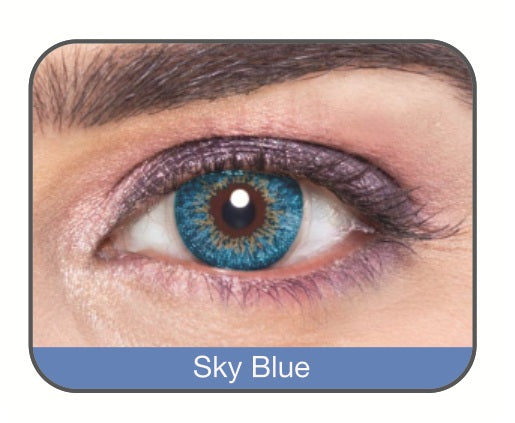 Affaires Color Yearly Contact Lenses Three Tone Sky Blue Color ( 2pcs in Pack )