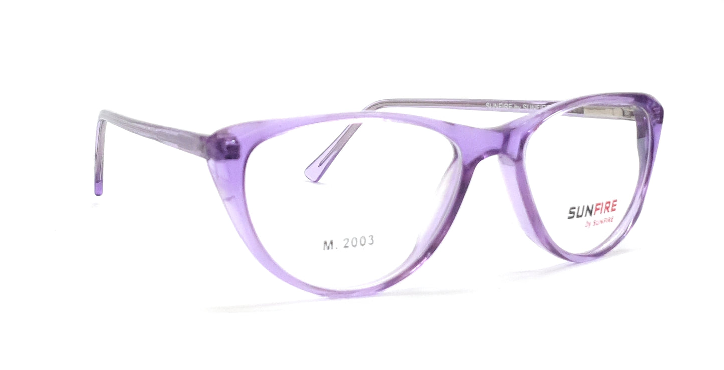 CatEye Eyeglasses Spectacle M2003 with Power ANTI-GLARE-Reflective Glasses Purple VS-019