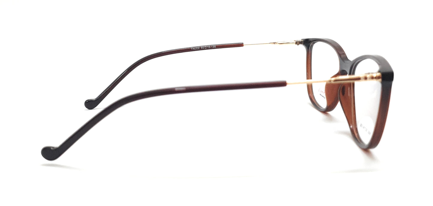 Smart Eyeglasses Spectacle TN-002 with Power ANTI-GLARE-Reflective Glasses Brown VS-014