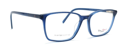 Rectangle Eyeglasses Spectacle TH-M1729 with Power ANTI-GLARE-Reflective Glasses Blue VS-016