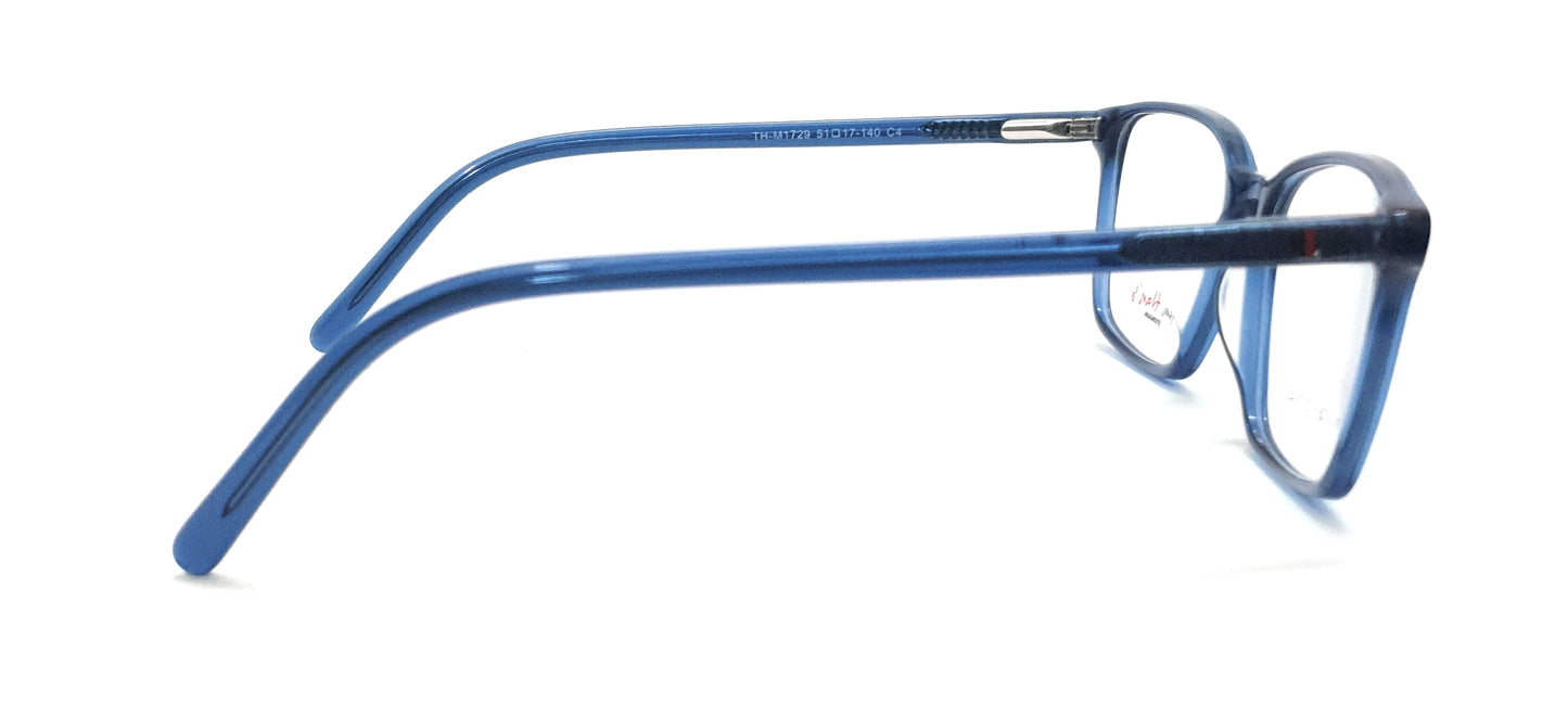 Rectangle Eyeglasses Spectacle TH-M1729 with Power ANTI-GLARE-Reflective Glasses Blue VS-016