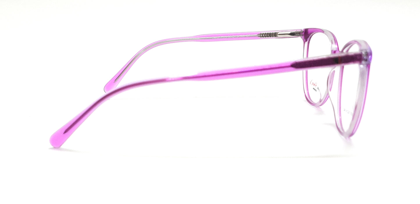 Round Eyeglasses Spectacle TH-M1723 with Power ANTI-GLARE-Reflective Glasses Purple VS-013